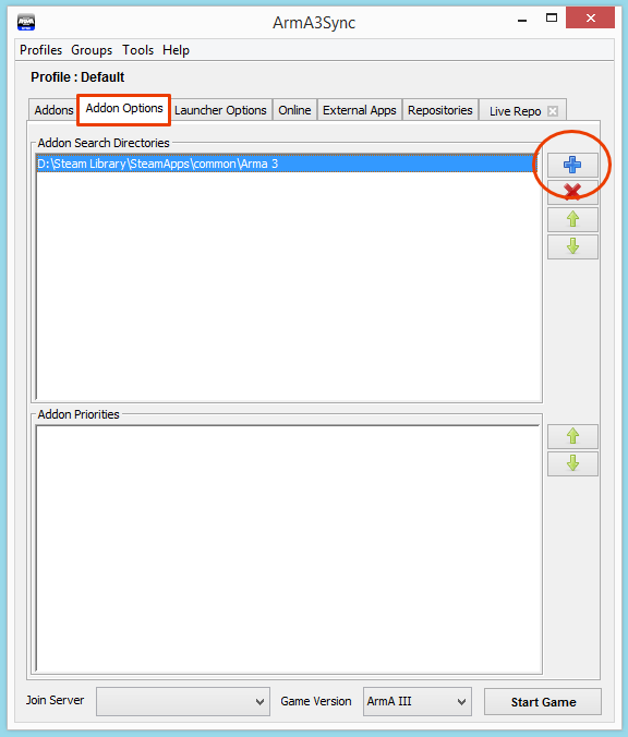 arma 3 sync setting up executable location