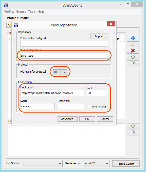 arma 3 sync setting up executable location