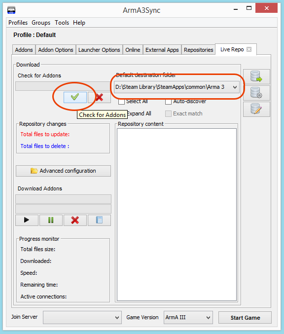 arma 3 sync repository http